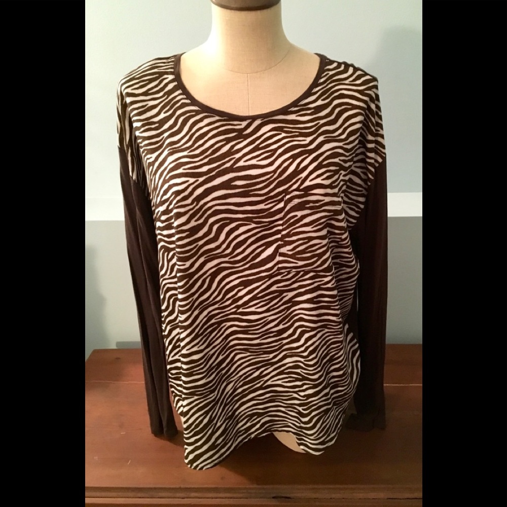 Michael Kors L brown top